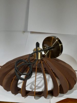 Подвесной светильник из дерева GLANZEN ART-0009-60 mini-pear dark