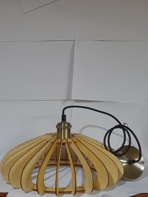 Подвесной светильник из дерева GLANZEN ART-0009-60-nude mini-pear