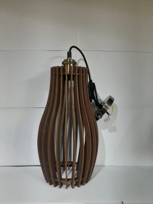 Подвесной светильник из дерева GLANZEN ART-0004-60-dark